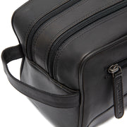 Black Leather Toiletry Bag Stacey, detail view 1