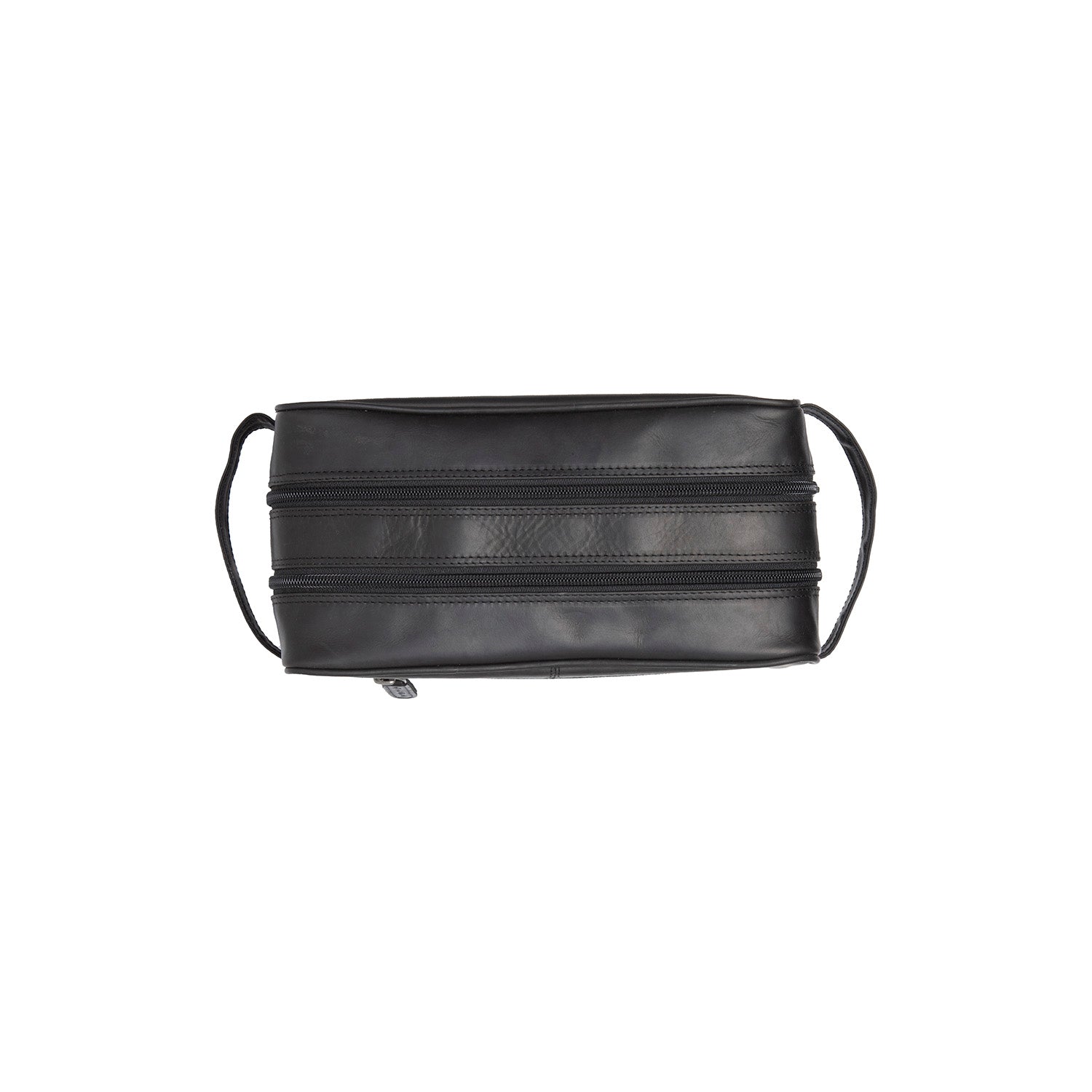 Black Leather Toiletry Bag Stacey, detail view 4