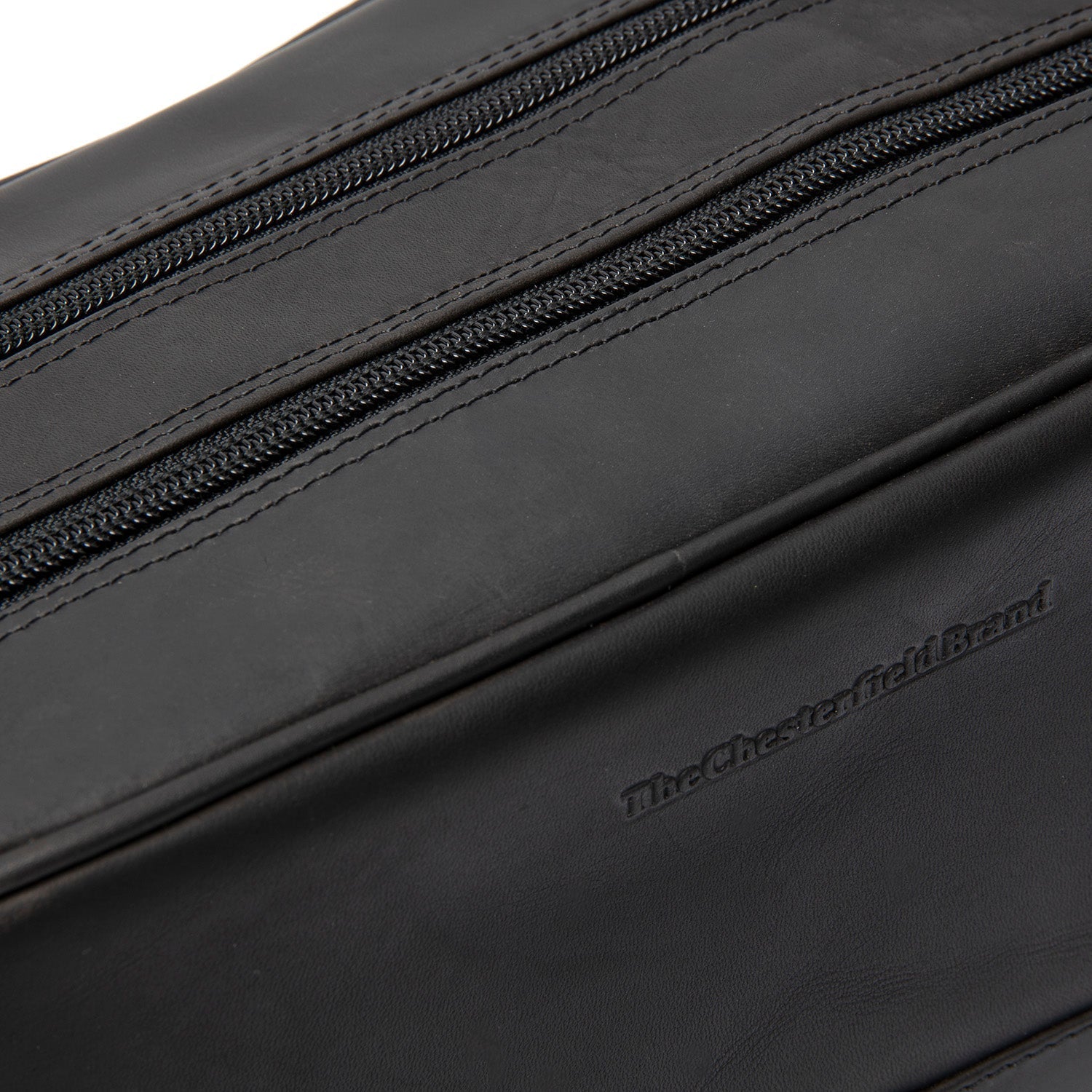 Black Leather Toiletry Bag Stacey, detail view 5