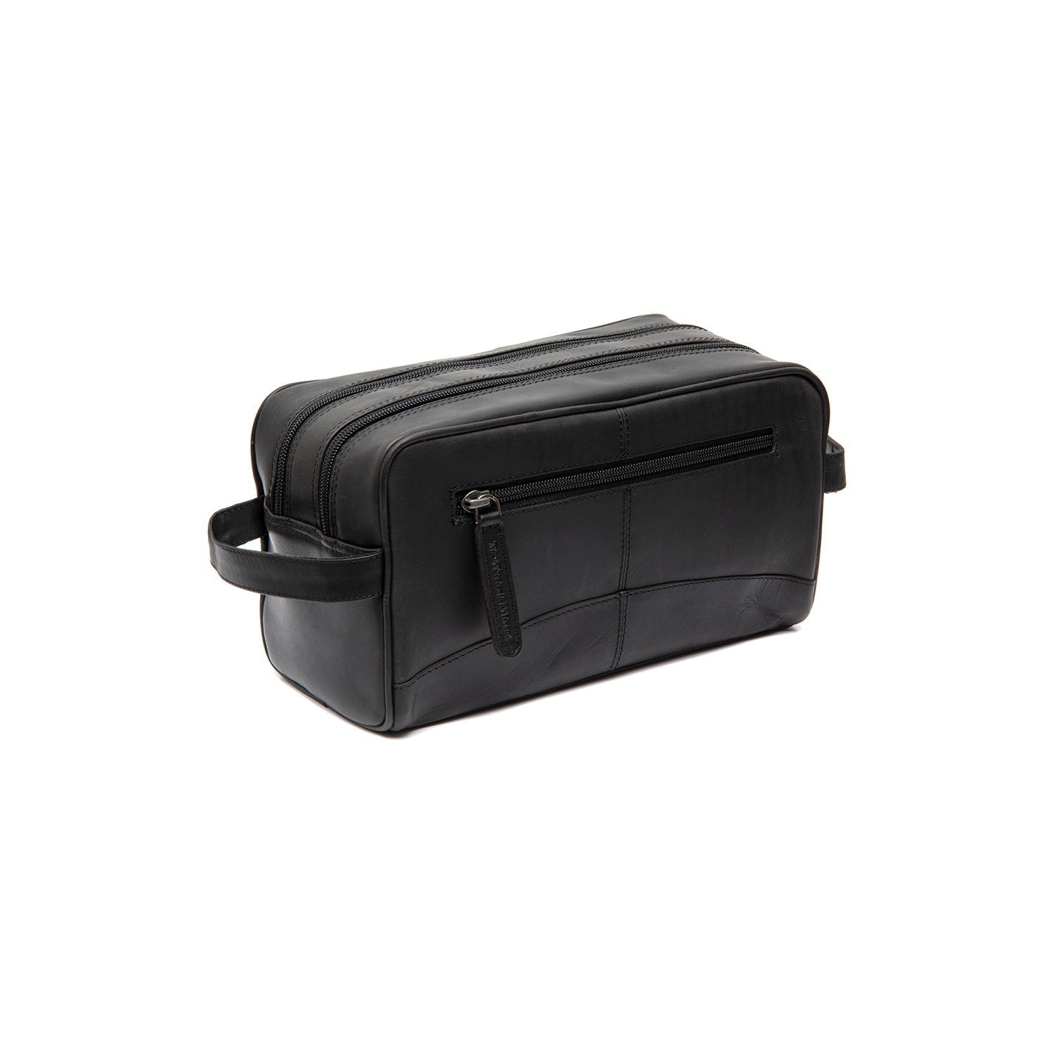 Black Leather Toiletry Bag Stacey, detail view 6