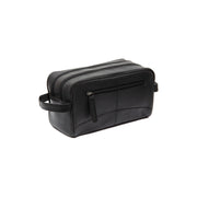 Black Leather Toiletry Bag Stacey, detail view 6