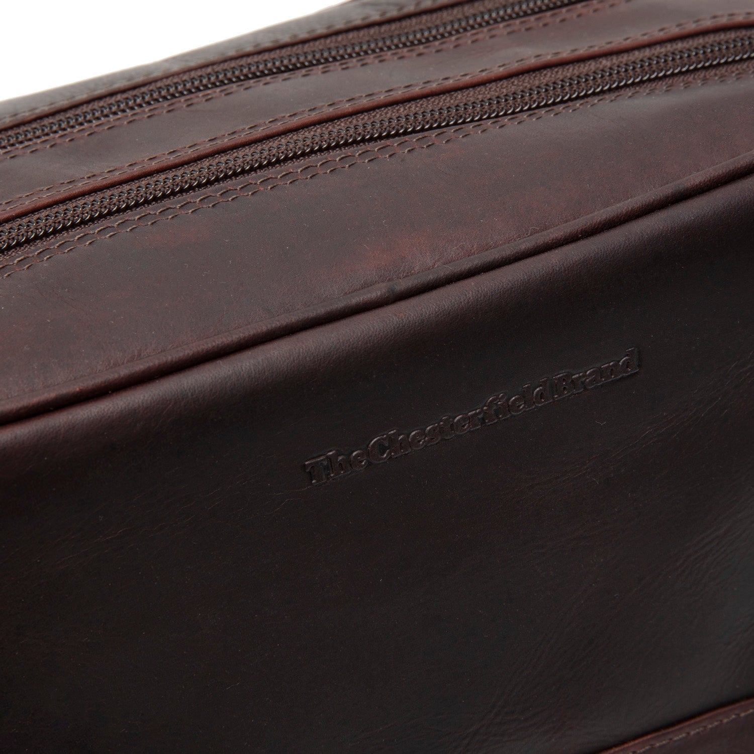 Brown Leather Toiletry Bag Stacey, detail view 1