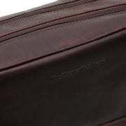 Brown Leather Toiletry Bag Stacey, detail view 1