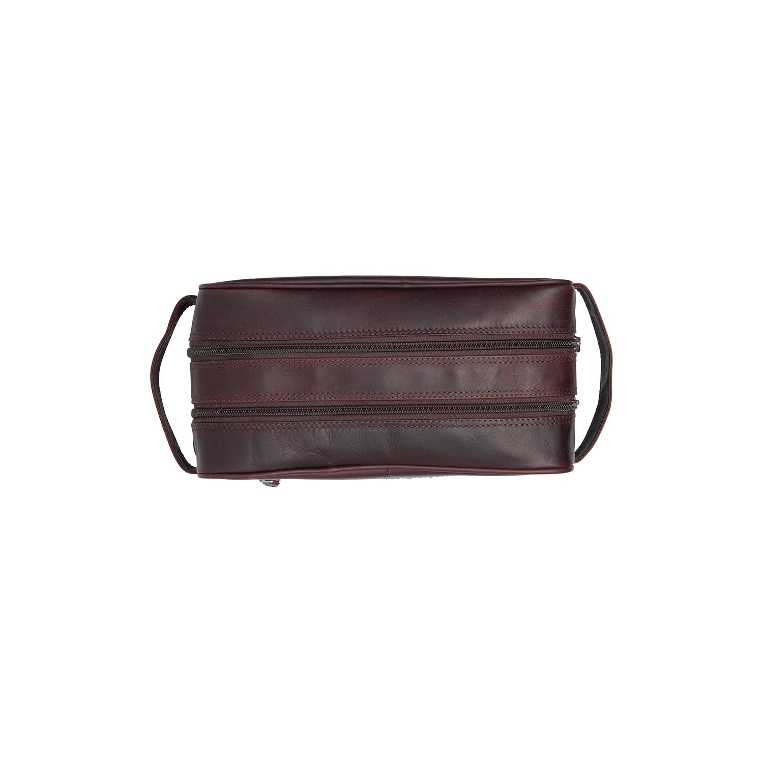 Brown Leather Toiletry Bag Stacey, detail view 3