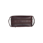 Brown Leather Toiletry Bag Stacey, detail view 3