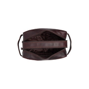 Brown Leather Toiletry Bag Stacey, detail view 4