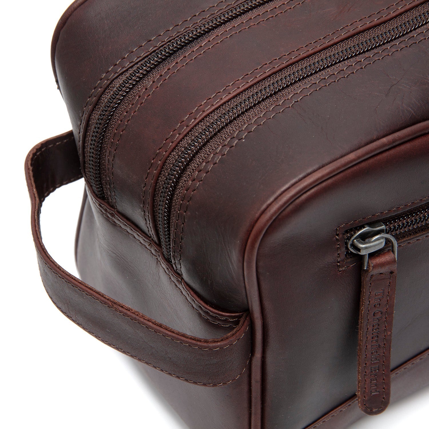 Brown Leather Toiletry Bag Stacey, product view 3