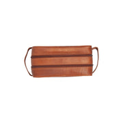 Cognac Leather Toiletry Bag Stacey, detail view 3