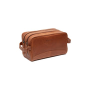 Cognac Leather Toiletry Bag Stacey, front view