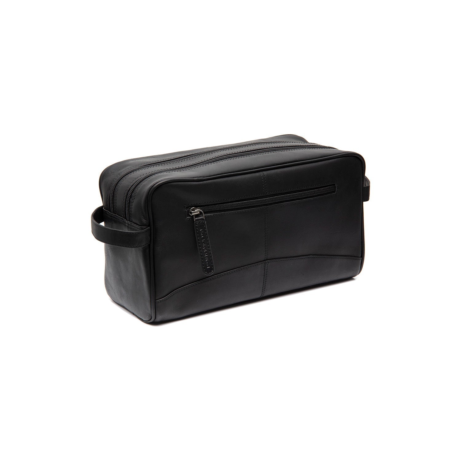 Black Leather Toiletry Bag Stefan, detail view 6