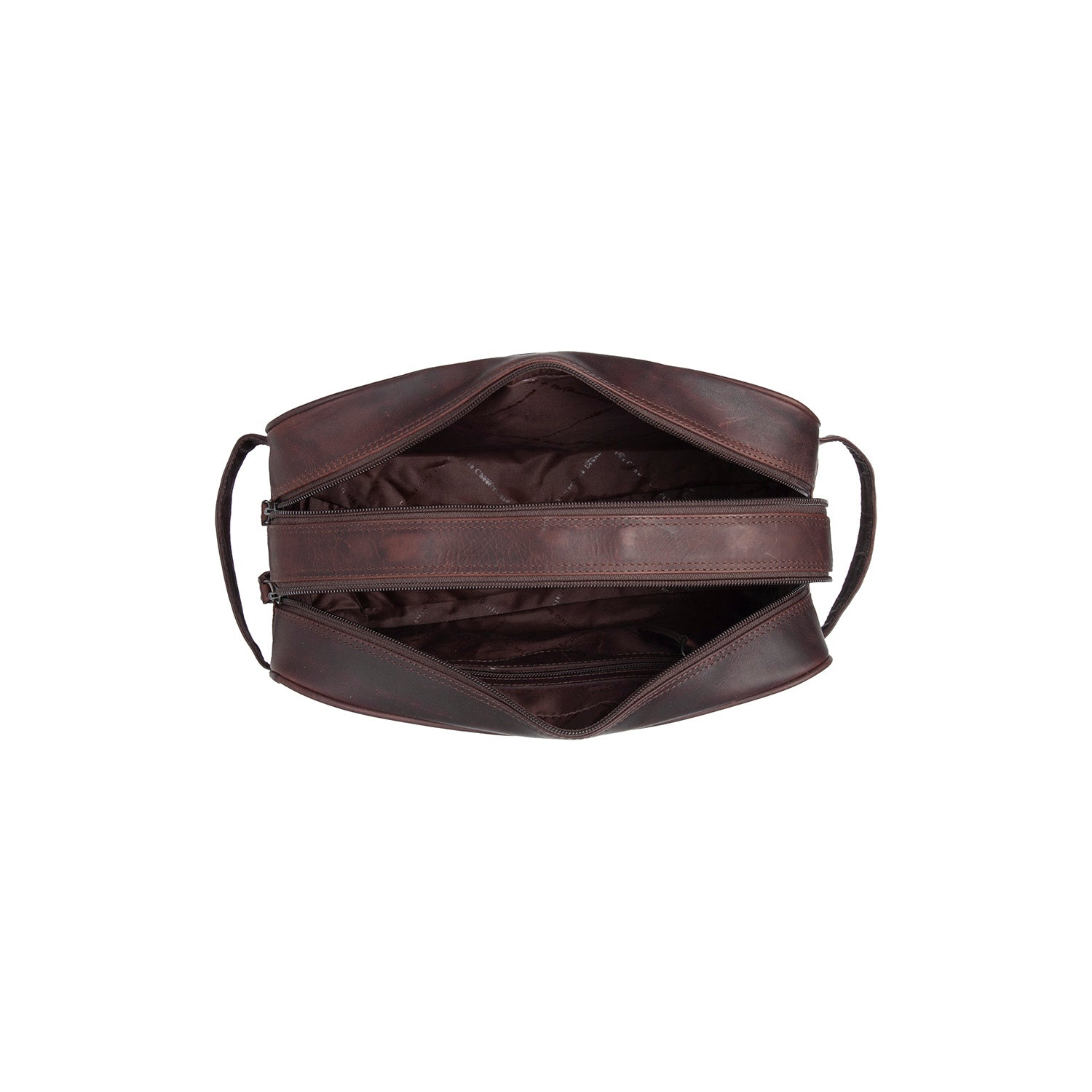 Brown Leather Toiletry Bag Stefan, detail view 4