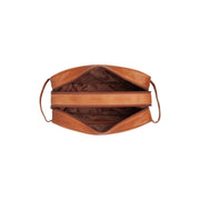 Cognac Leather Toiletry Bag Stefan, detail view 5