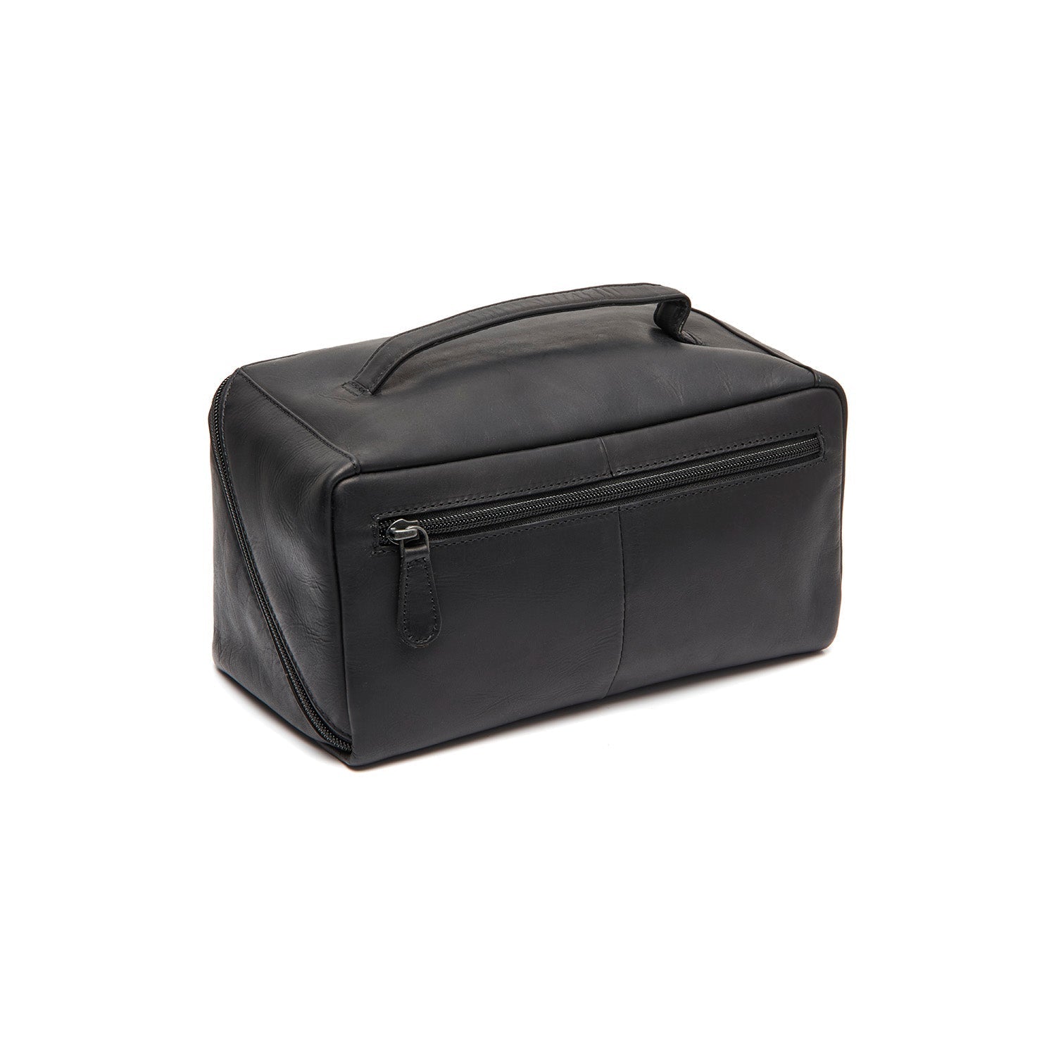 Black Leather Toiletry Bag Trevia, detail view 5