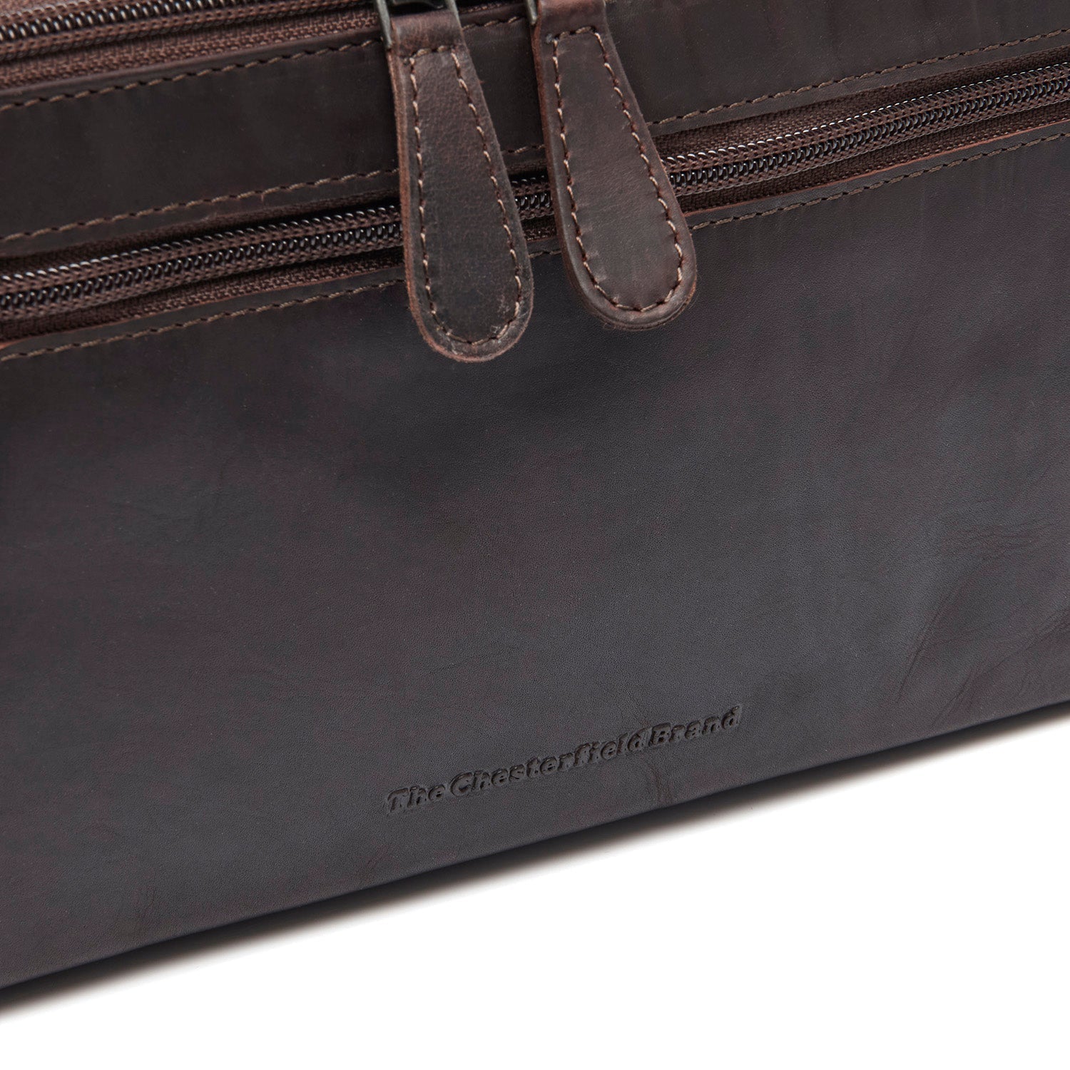Brown Leather Toiletry Bag Trevia, detail view 1