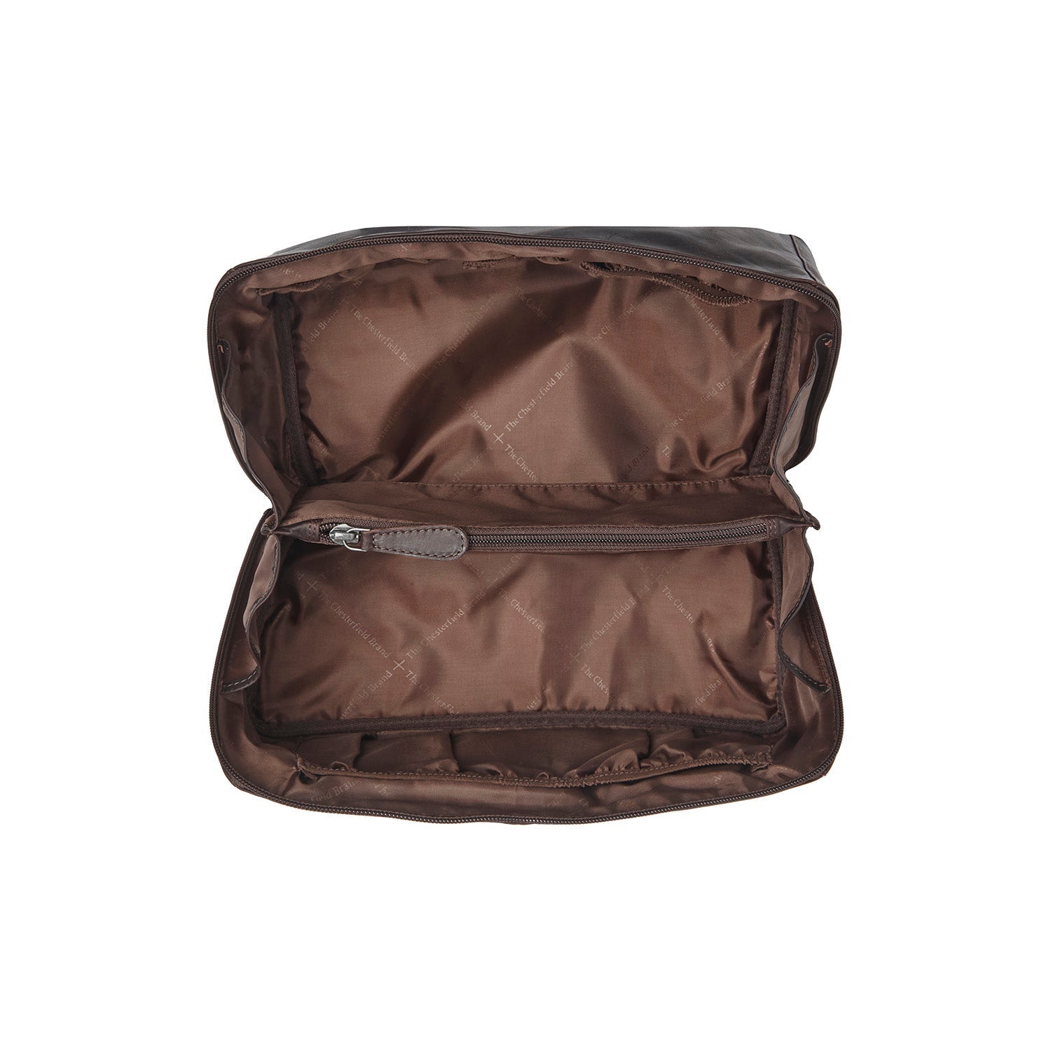 Brown Leather Toiletry Bag Trevia, product view 2