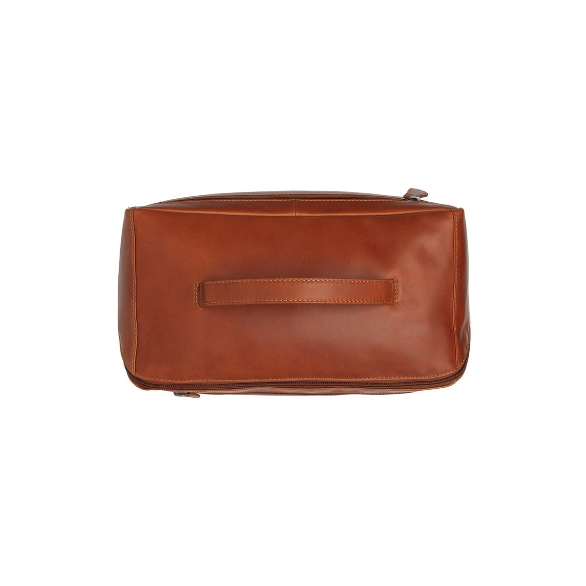 Cognac Leather Toiletry Bag Trevia, detail view 3