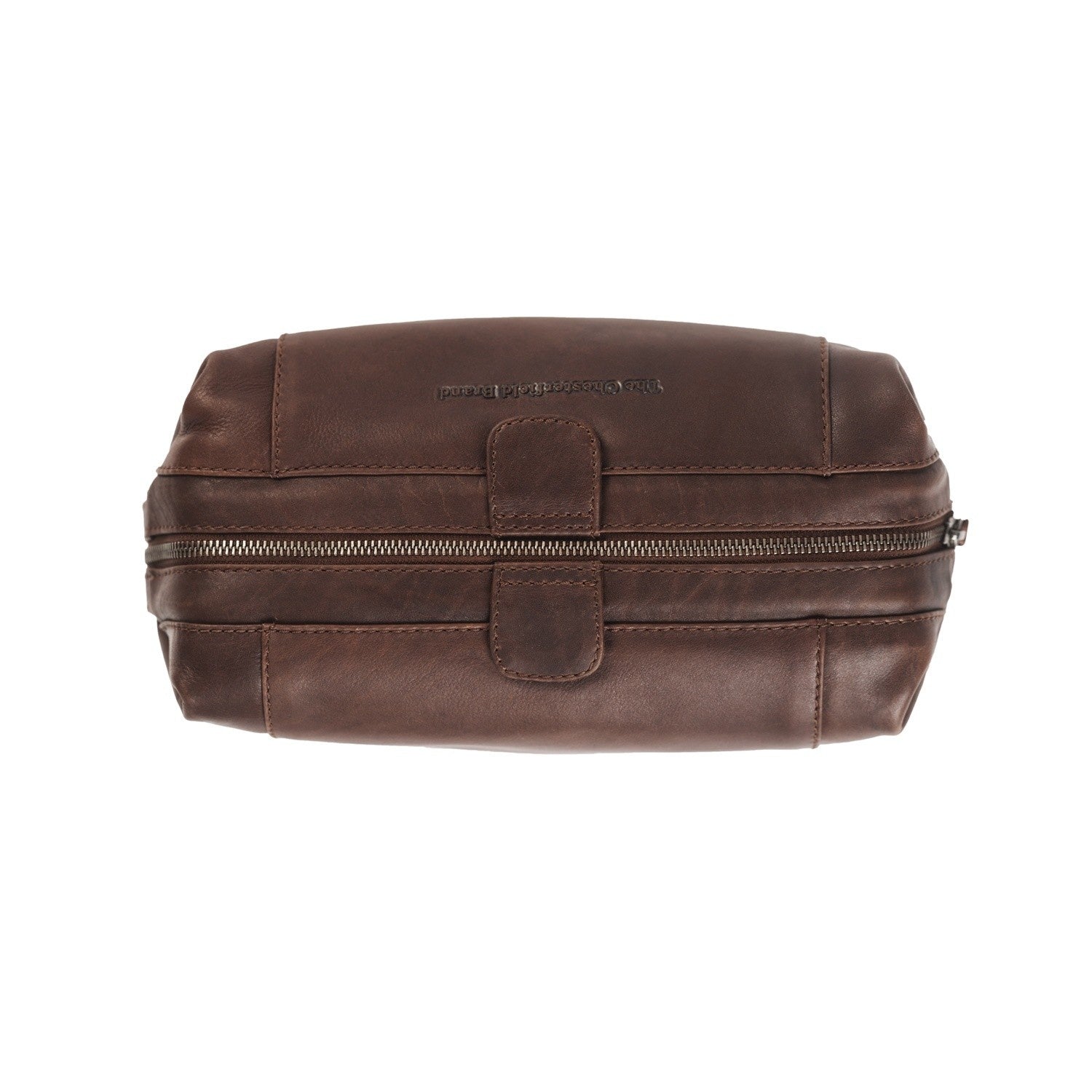 Brown Leather Toiletry Bag Vince, detail view 1
