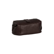 Brown Leather Toiletry Bag Vince, front view