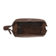 Brown Leather Toiletry Bag Vince, product view 3