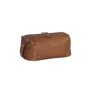 Cognac Leather Toiletry Bag Vince, detail view 1
