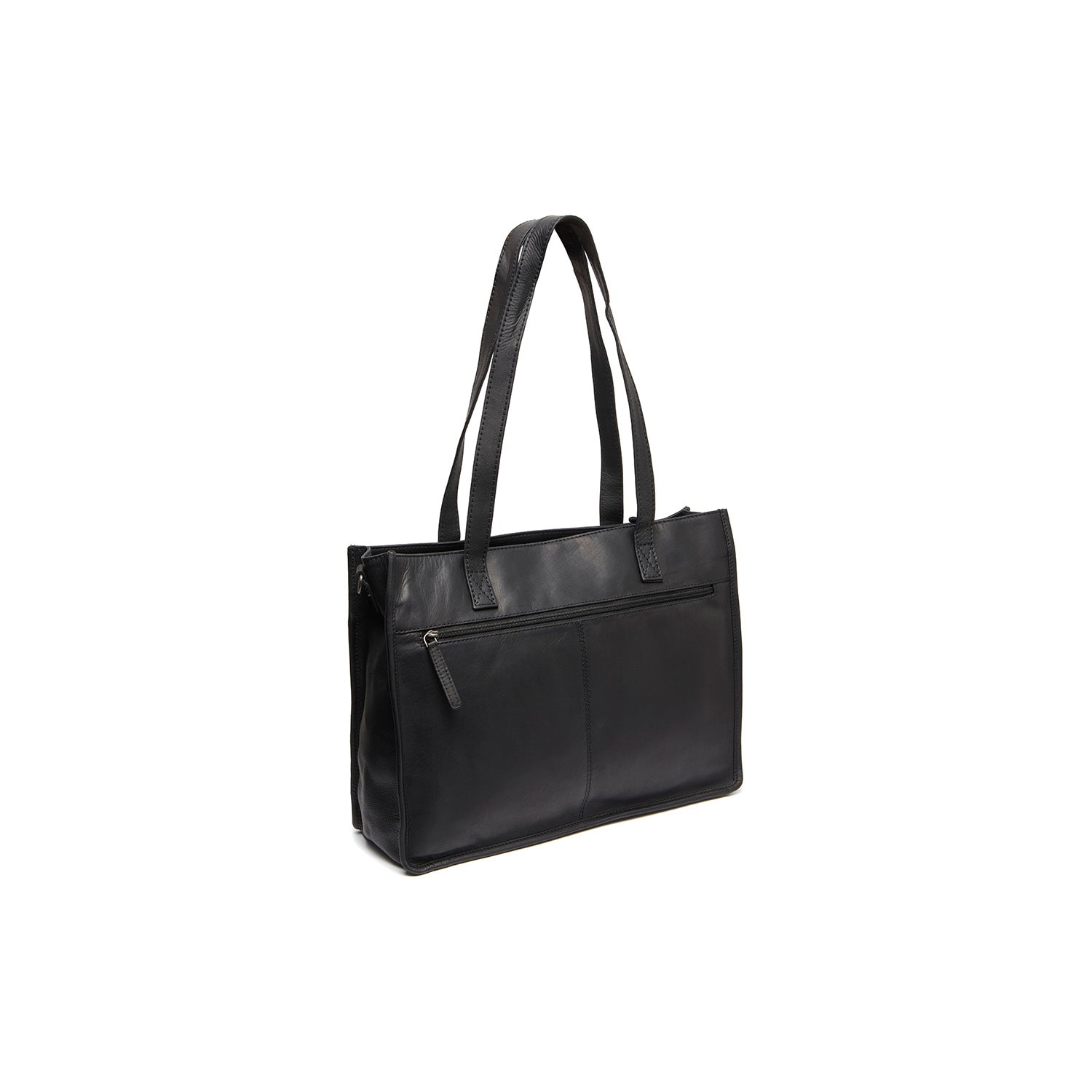 Black Leather Tote Bag Adana, detail view 4