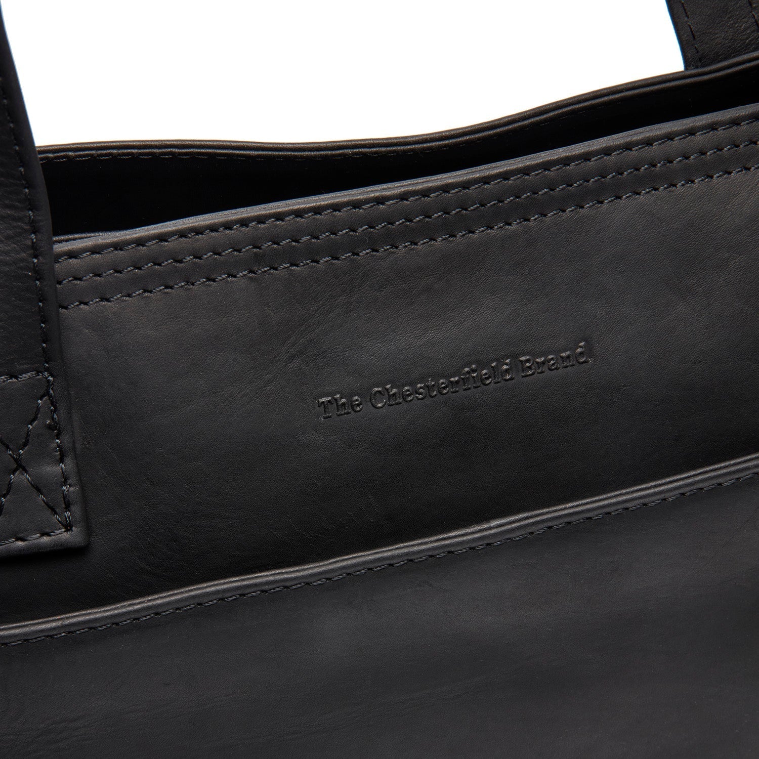 Black Leather Tote Bag Adana, product view 2