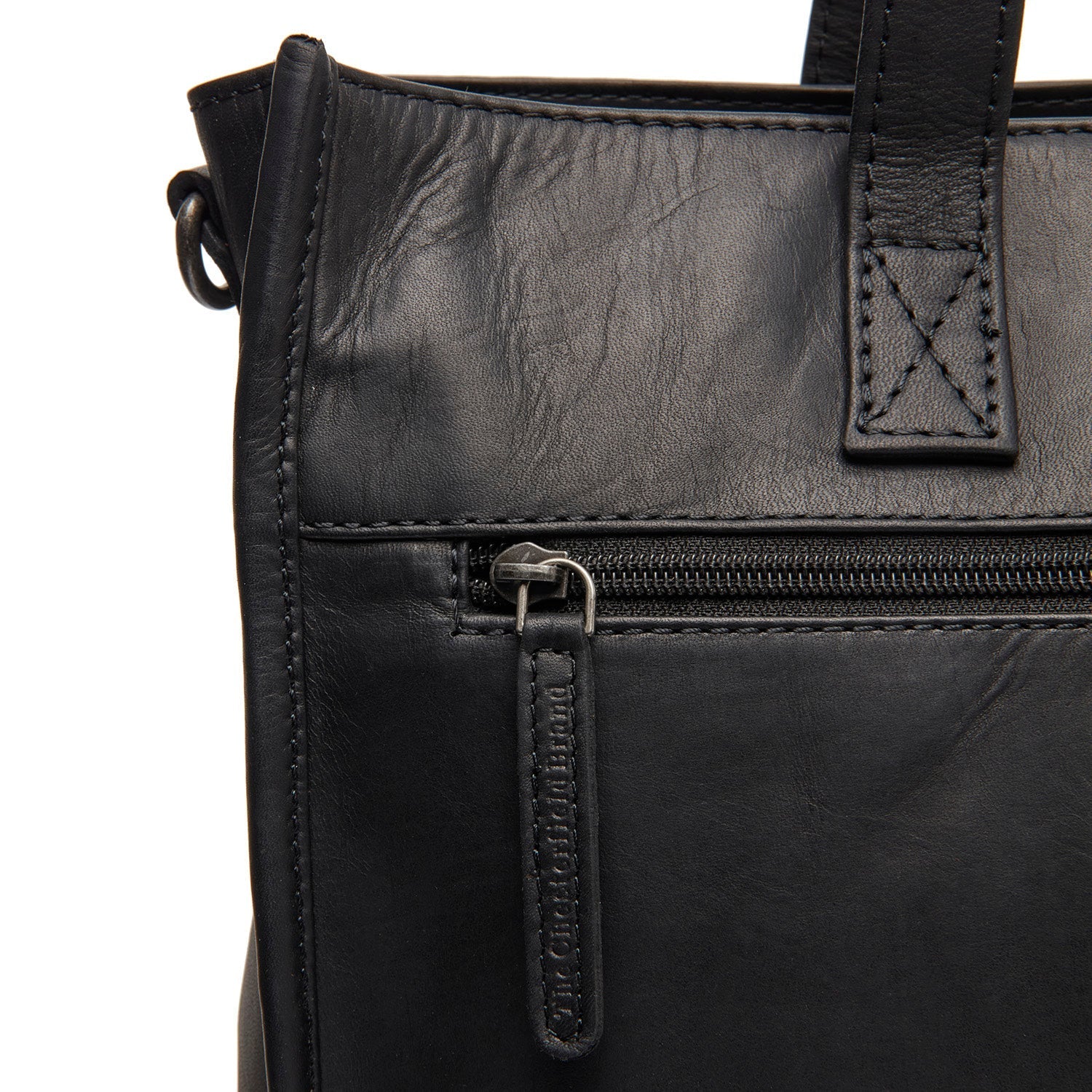 Black Leather Tote Bag Adana, product view 3