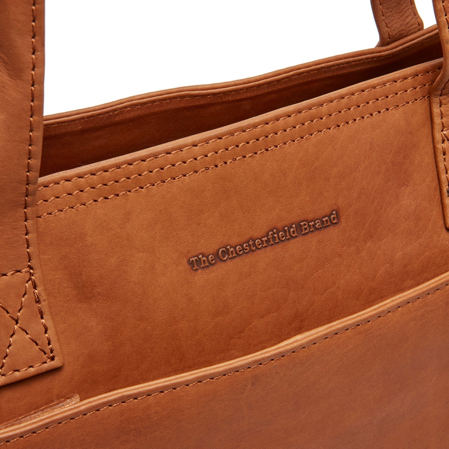 Cognac Leather Tote Bag Adana, product view 2