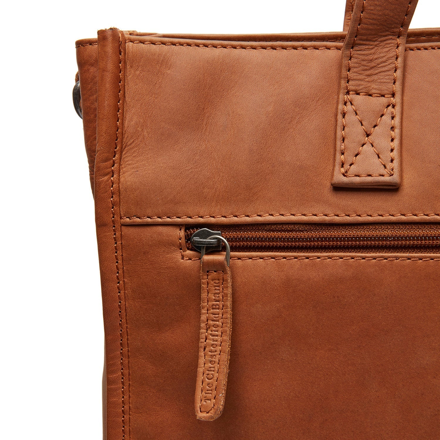 Cognac Leather Tote Bag Adana, product view 3
