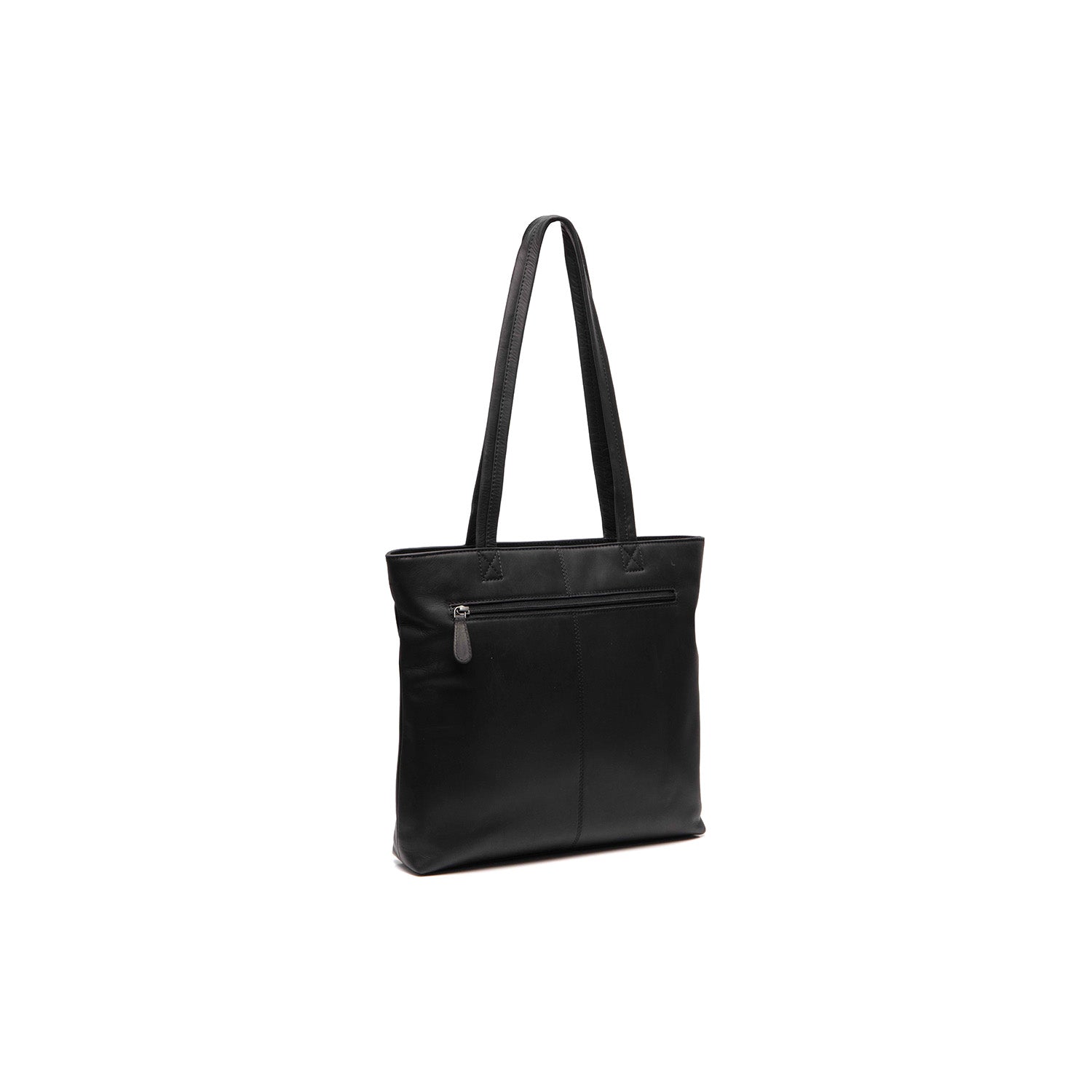Black Leather Tote Bag Alveron, detail view 4
