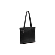 Black Leather Tote Bag Alveron, detail view 4
