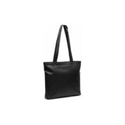 Black Leather Tote Bag Alveron, front view
