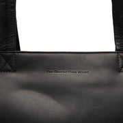 Black Leather Tote Bag Alveron, product view 2