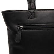 Black Leather Tote Bag Alveron, product view 3
