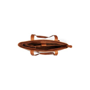 Cognac Leather Tote Bag Alveron, detail view 3