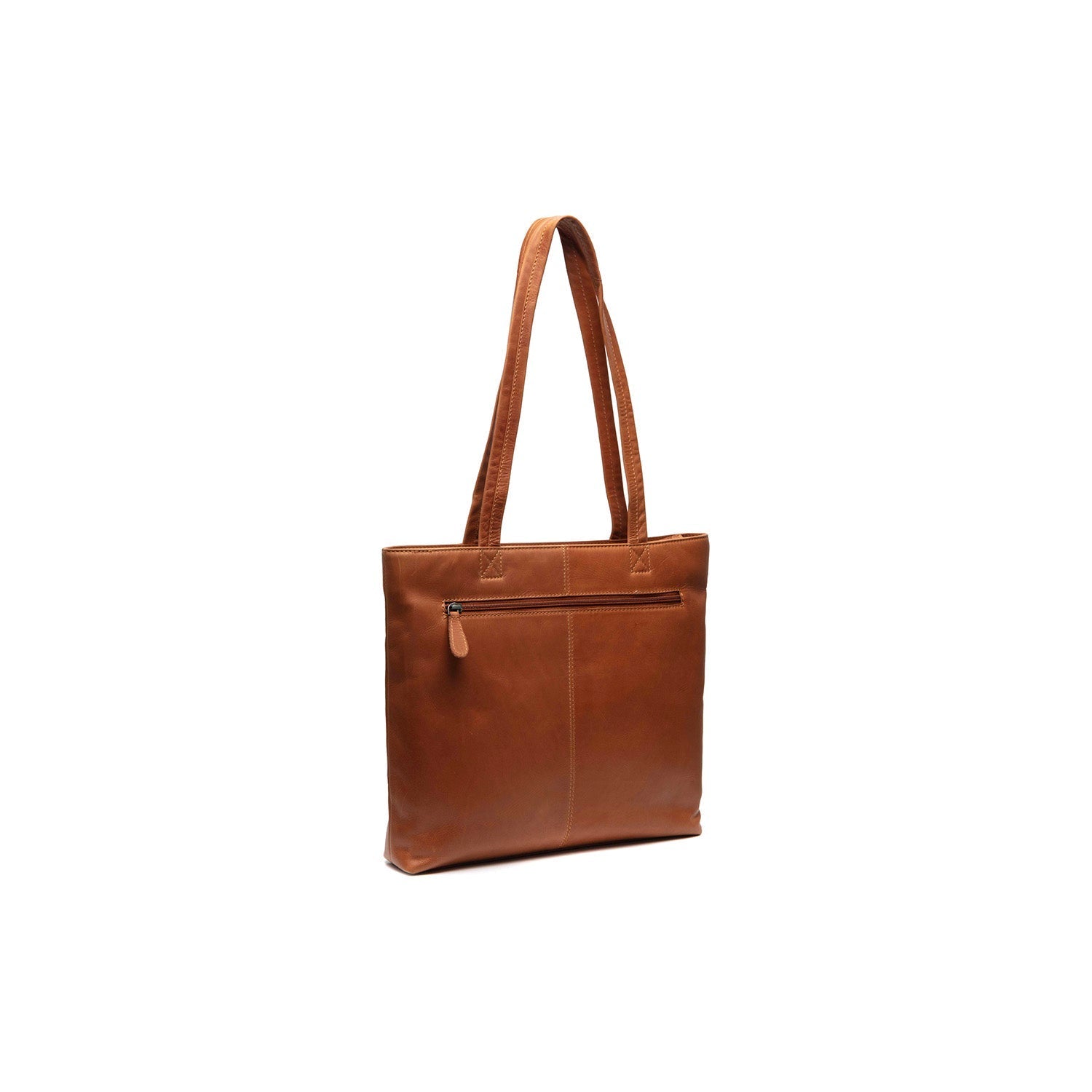 Cognac Leather Tote Bag Alveron, detail view 4