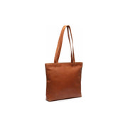 Cognac Leather Tote Bag Alveron, front view