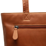 Cognac Leather Tote Bag Alveron, product view 3