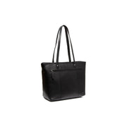 Black Leather Tote Bag Astano, detail view 5