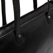 Black Leather Tote Bag Astano, product view 3