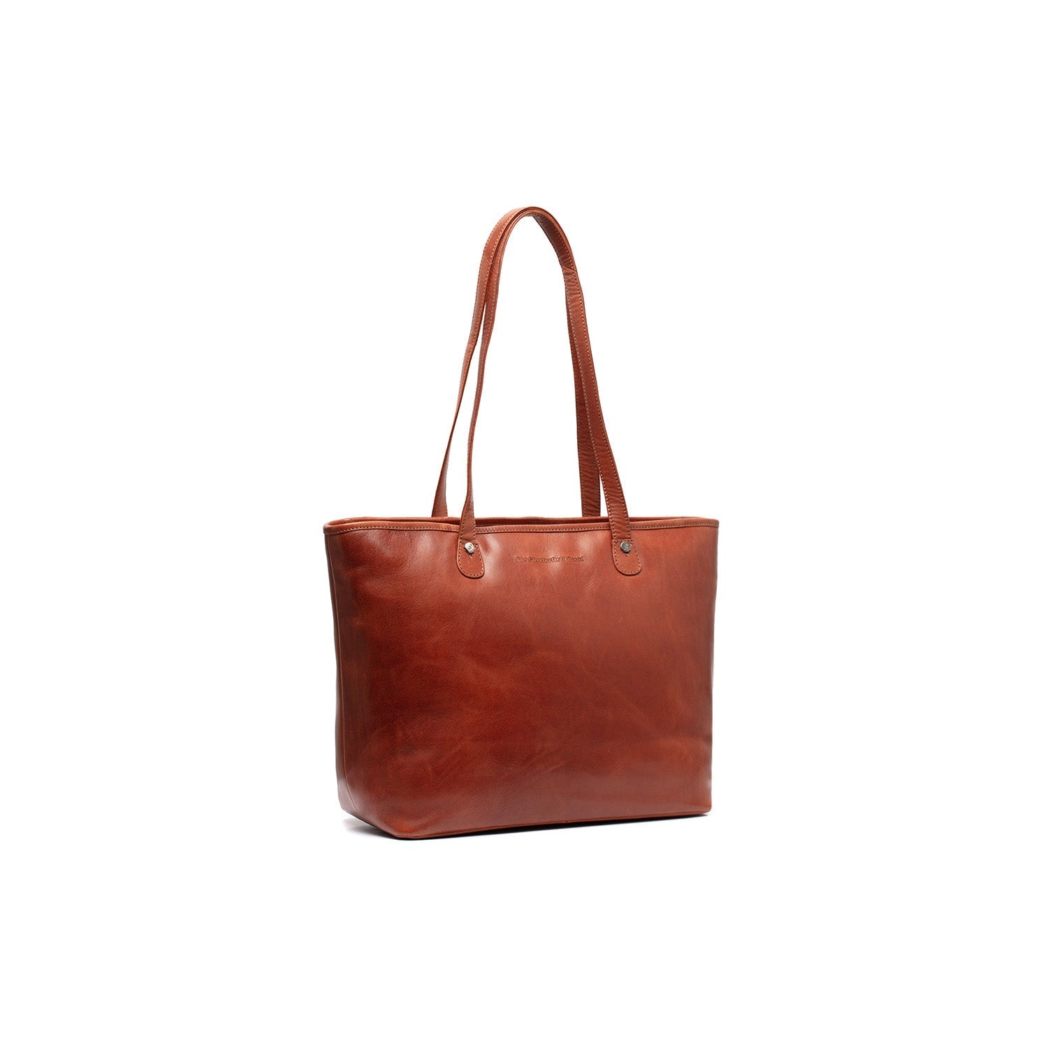 Cognac Leather Tote Bag Astano, front view