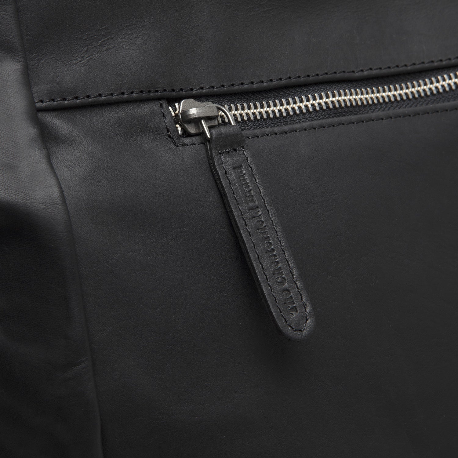 Black Leather Tote Bag Berlin, detail view 1