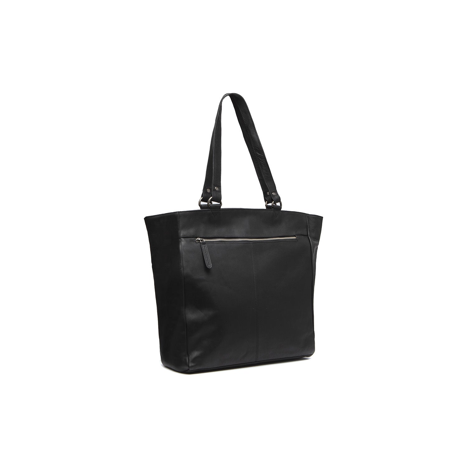 Black Leather Tote Bag Berlin, detail view 3
