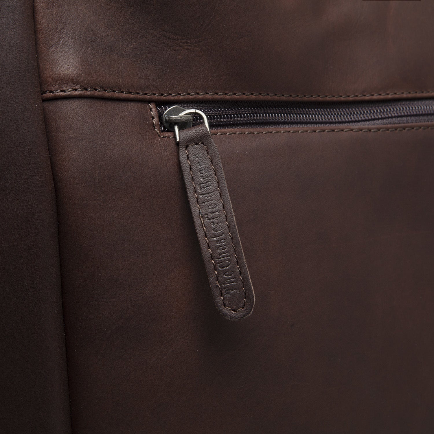 Brown Leather Tote Bag Berlin, detail view 4