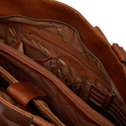 Cognac Leather Tote Bag Berlin, detail view 1