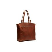 Cognac Leather Tote Bag Berlin, detail view 5