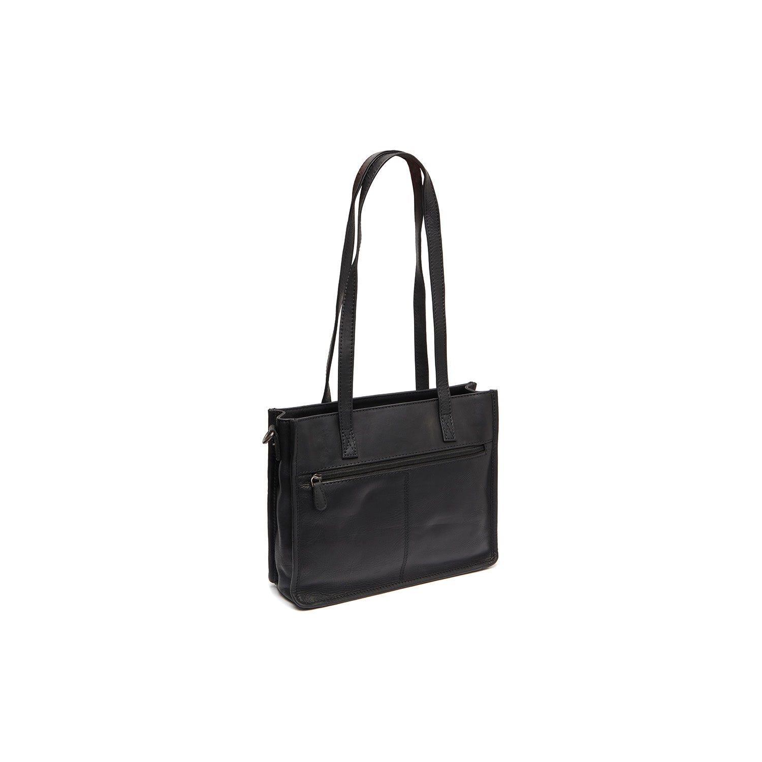 Black Leather Tote Bag Estella, detail view 4