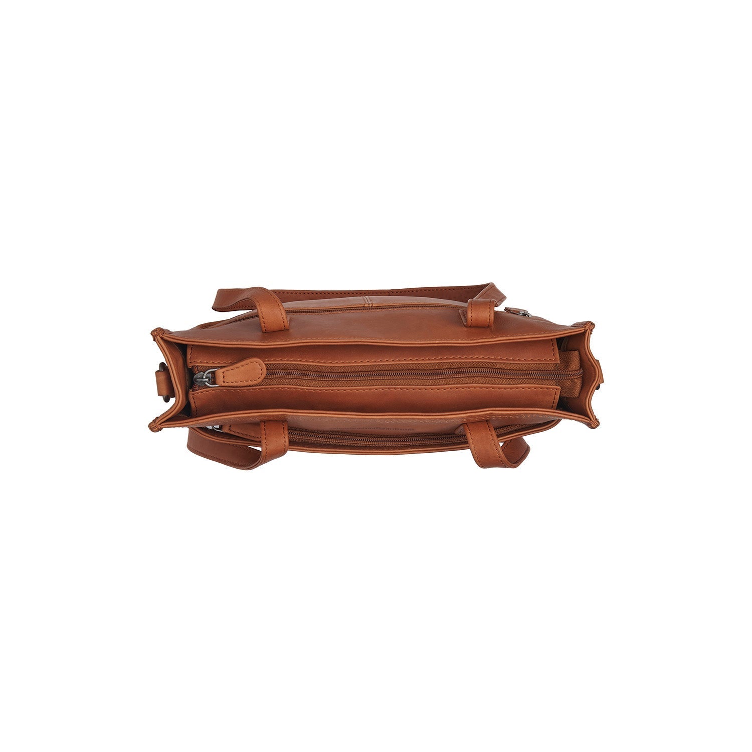 Cognac Leather Tote Bag Estella, detail view 1