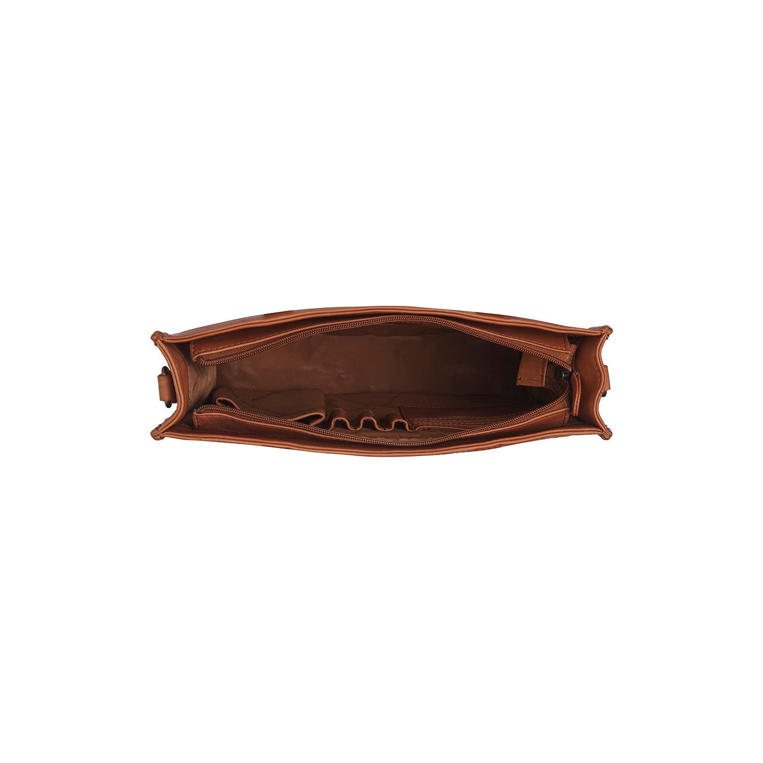 Cognac Leather Tote Bag Estella, detail view 3