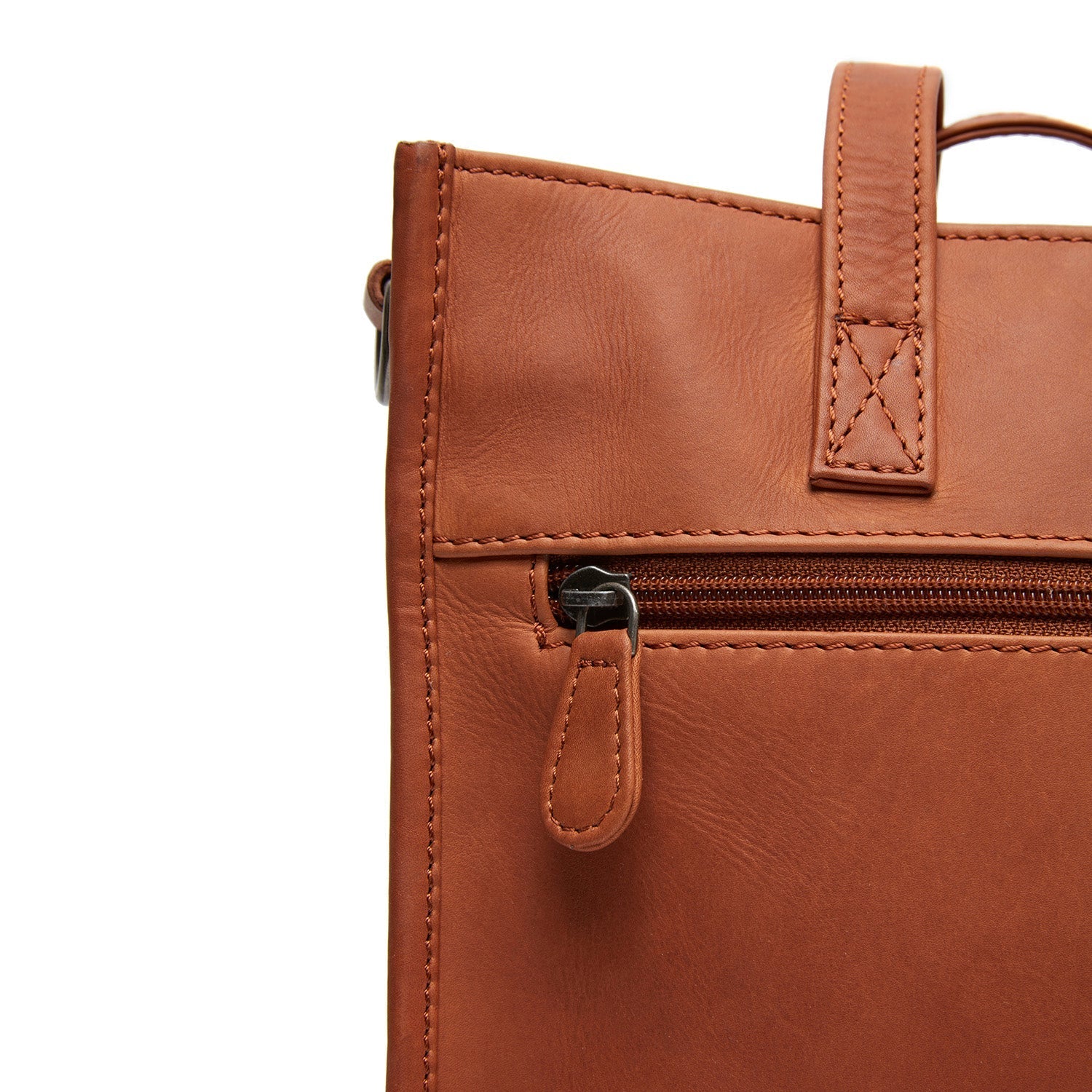 Cognac Leather Tote Bag Estella, product view 3